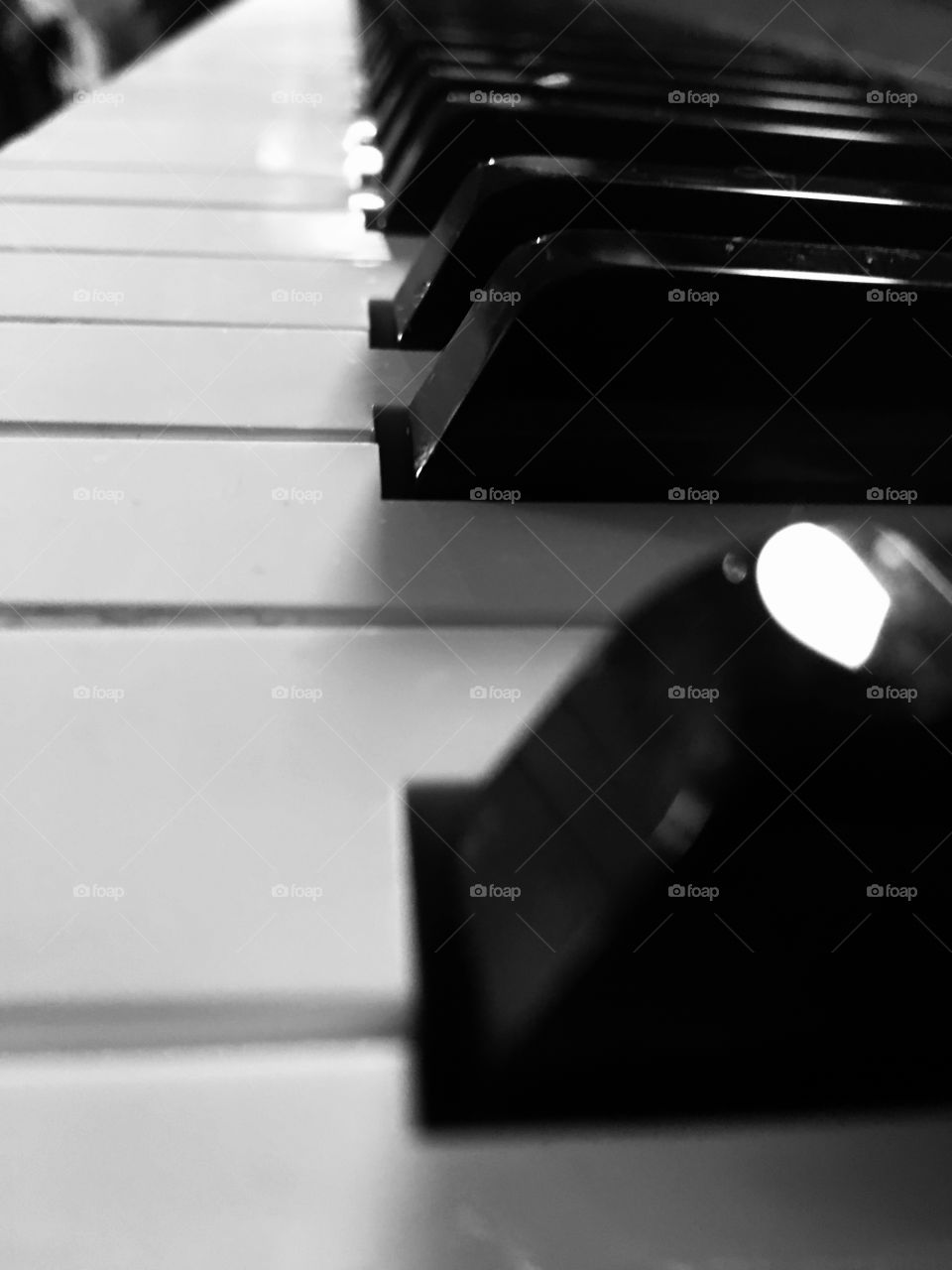 Black and white Piano