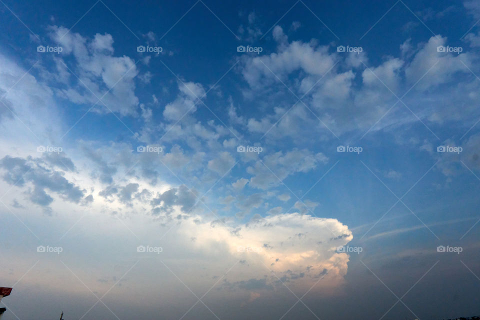 Open sky- clouds  - birds