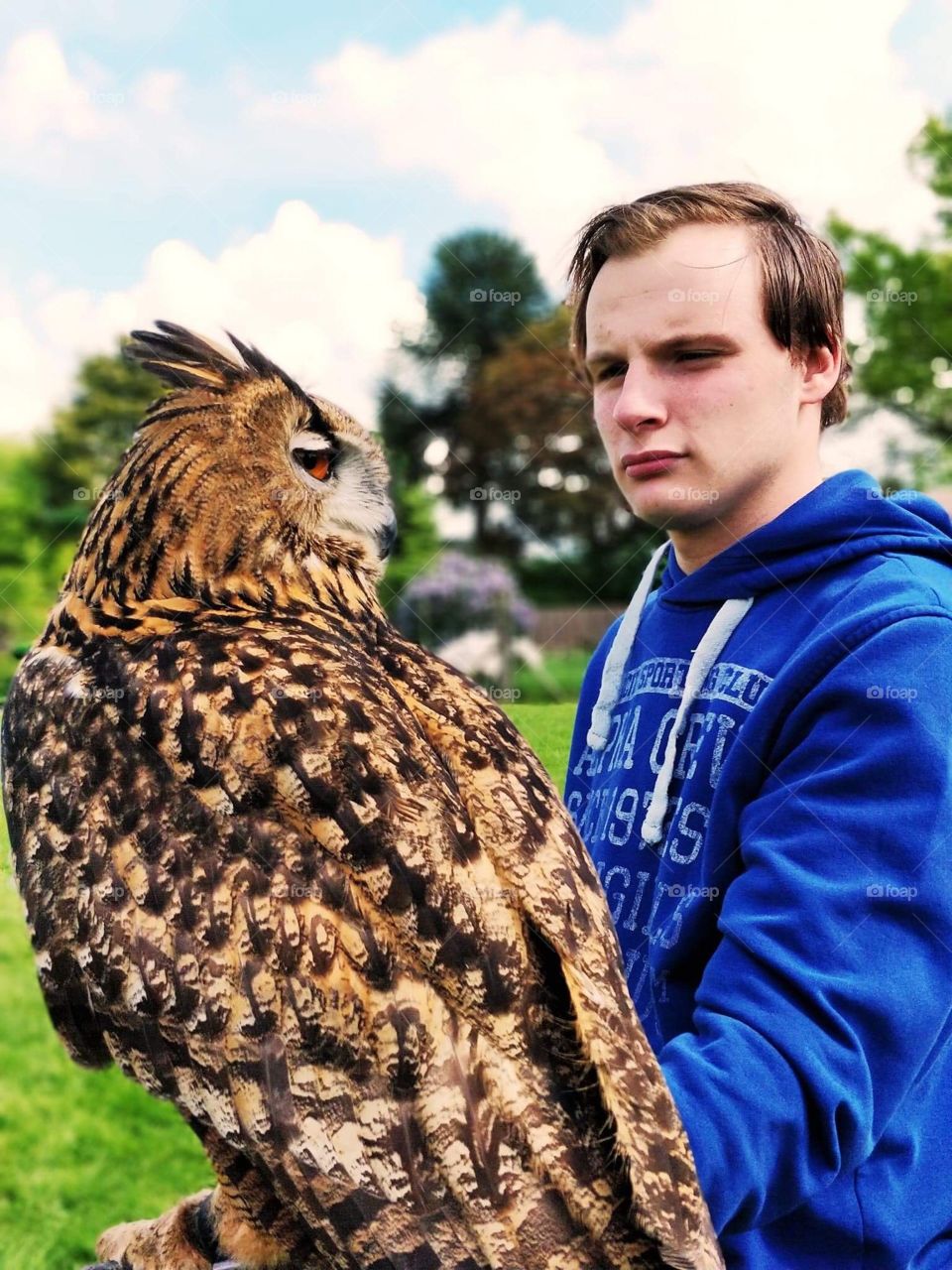 Eagle owl and my boyfriend