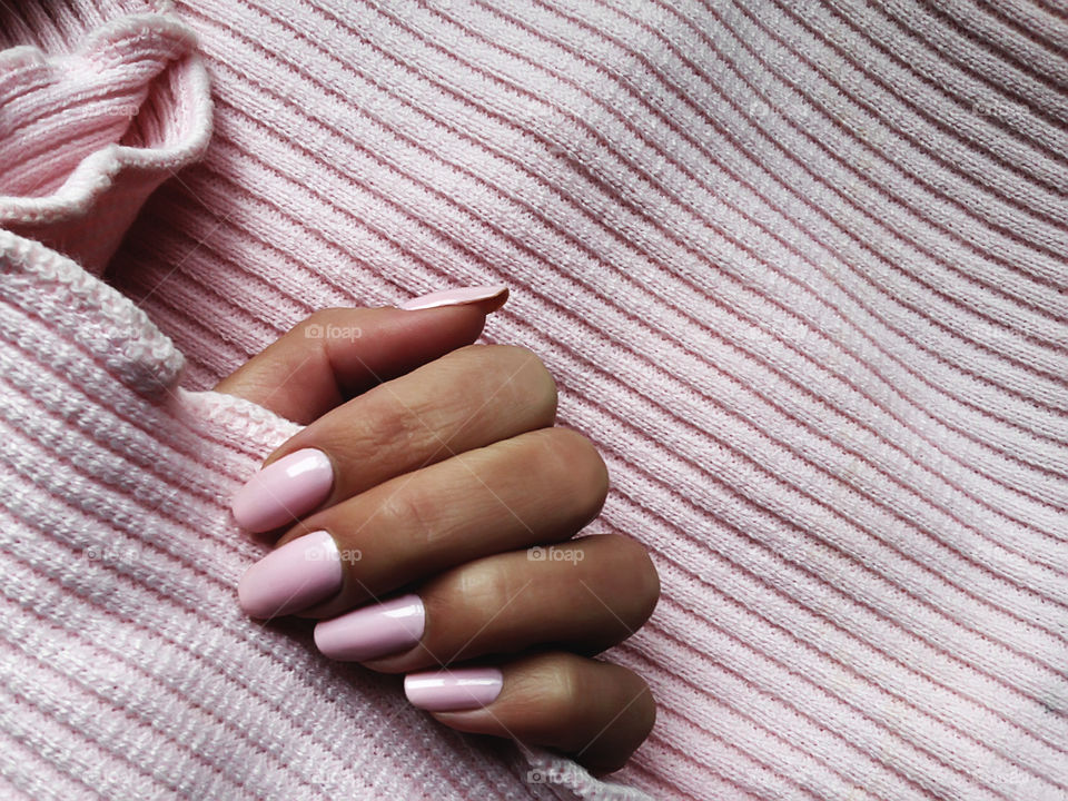 Pink manicure 