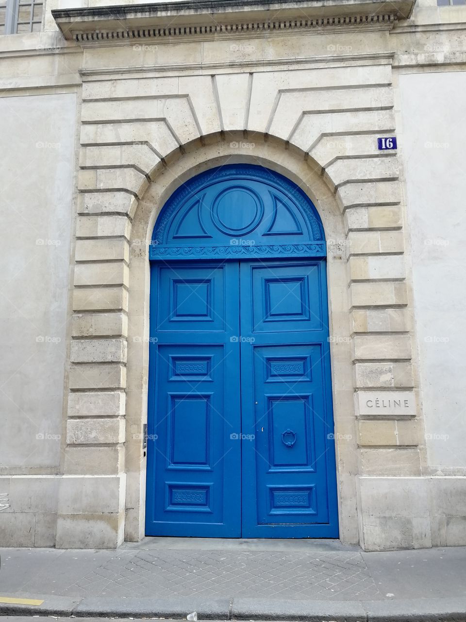 blue Parisian door