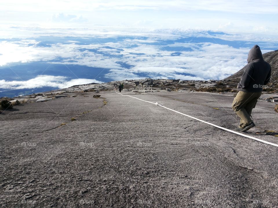 nice view from the top mount kinabalu,5000 feet high from the sea.location,north borneo(sabah)