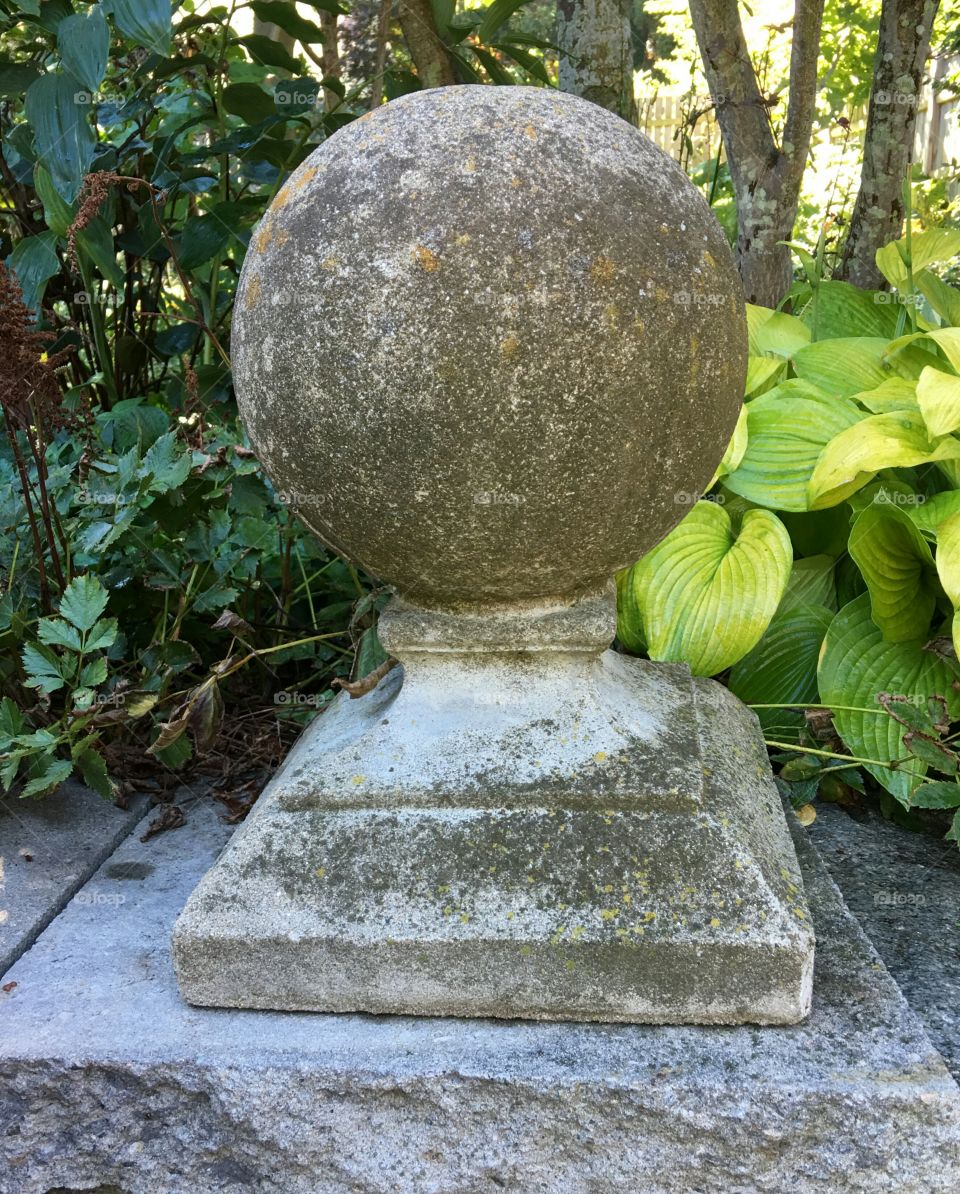 Gazing ball made of stone