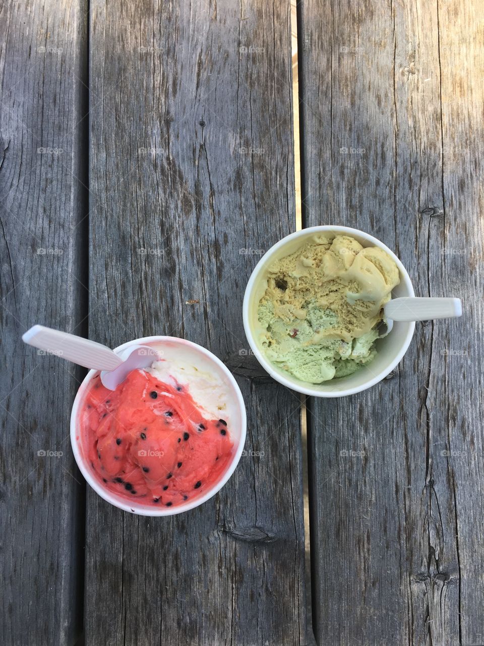 Summertime days. Perfect for sharing ice cream.