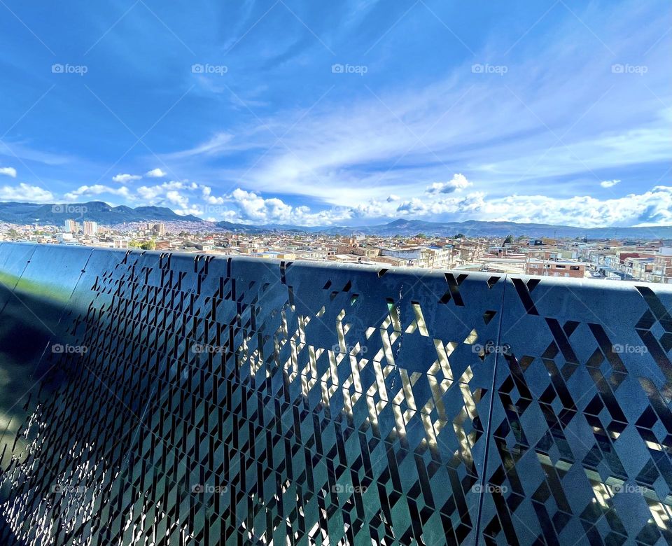 A metal structure to the rooftop 