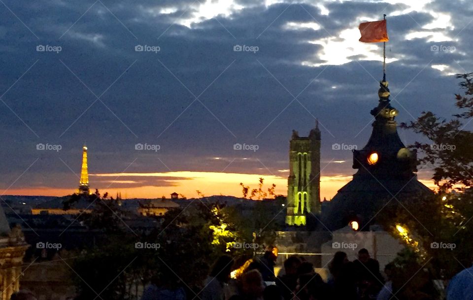 View of Paris by night 