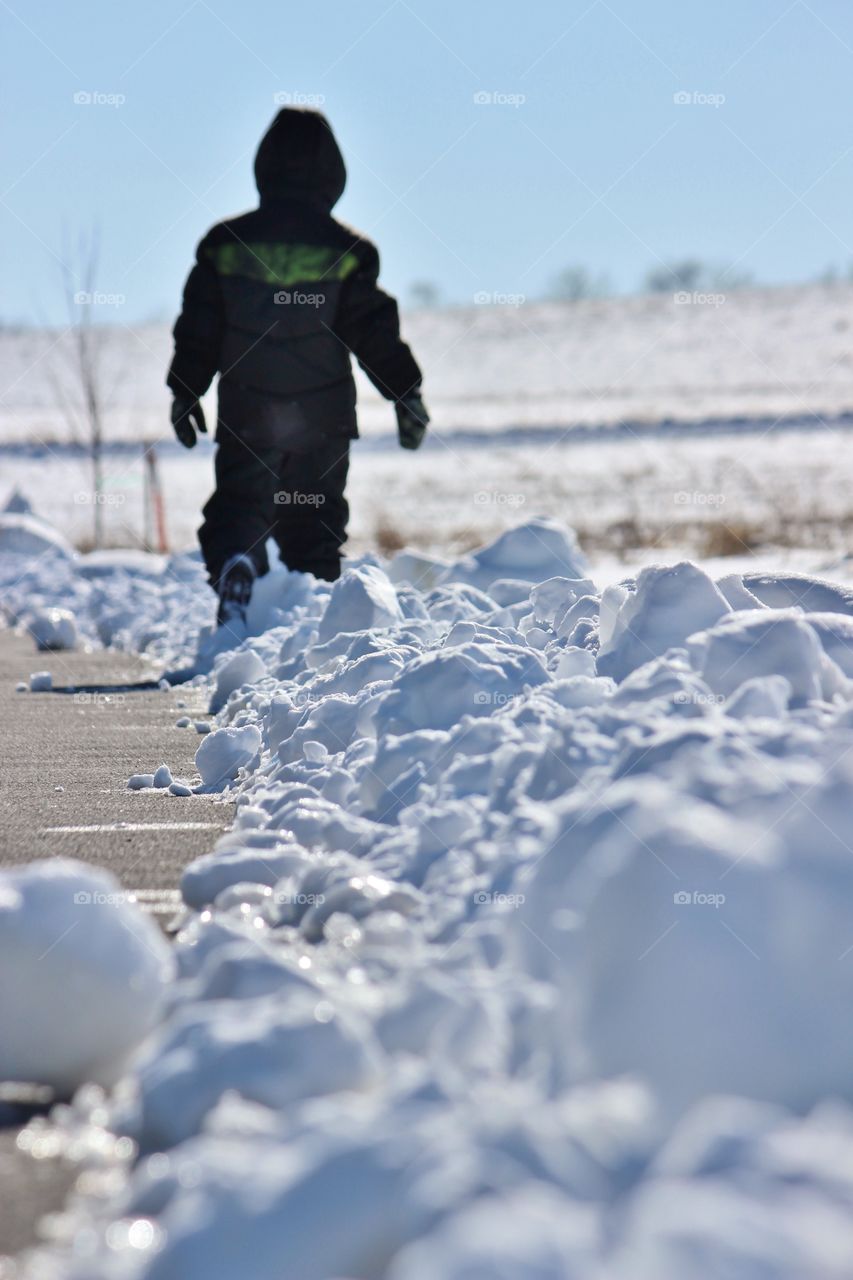 walking in snow