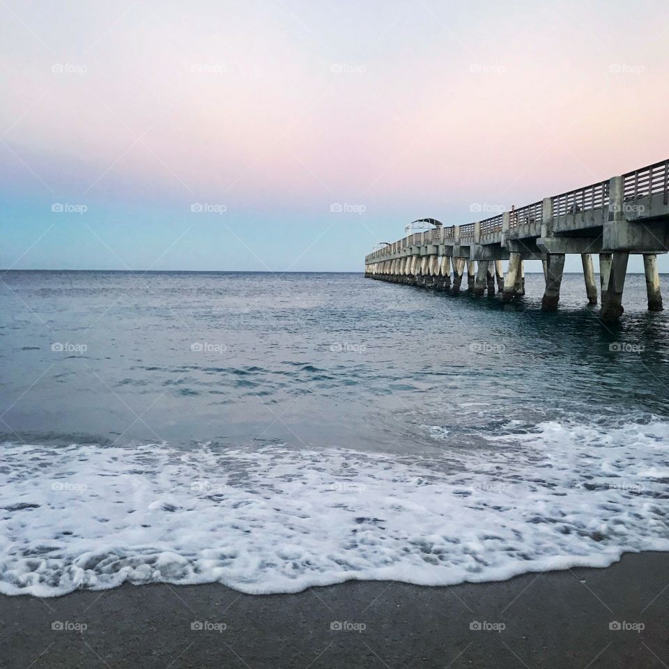 Just after sunset at Lake Worth Pier