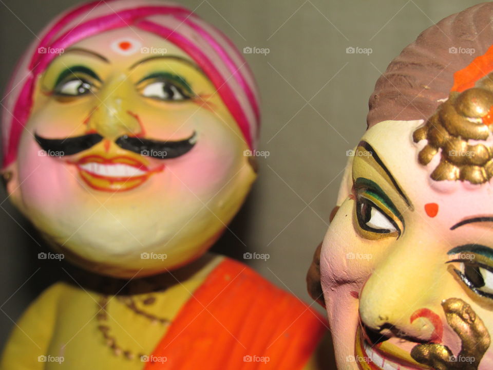 Clay made couple from India.