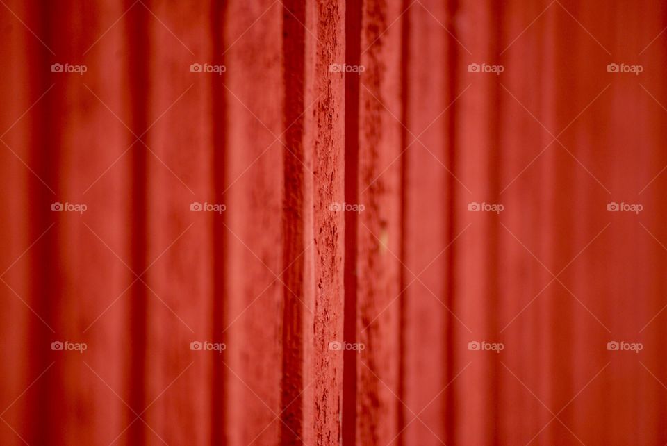 Red wooden wall