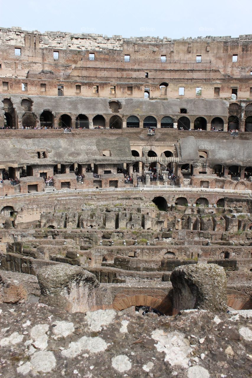 Inside the colosseum 