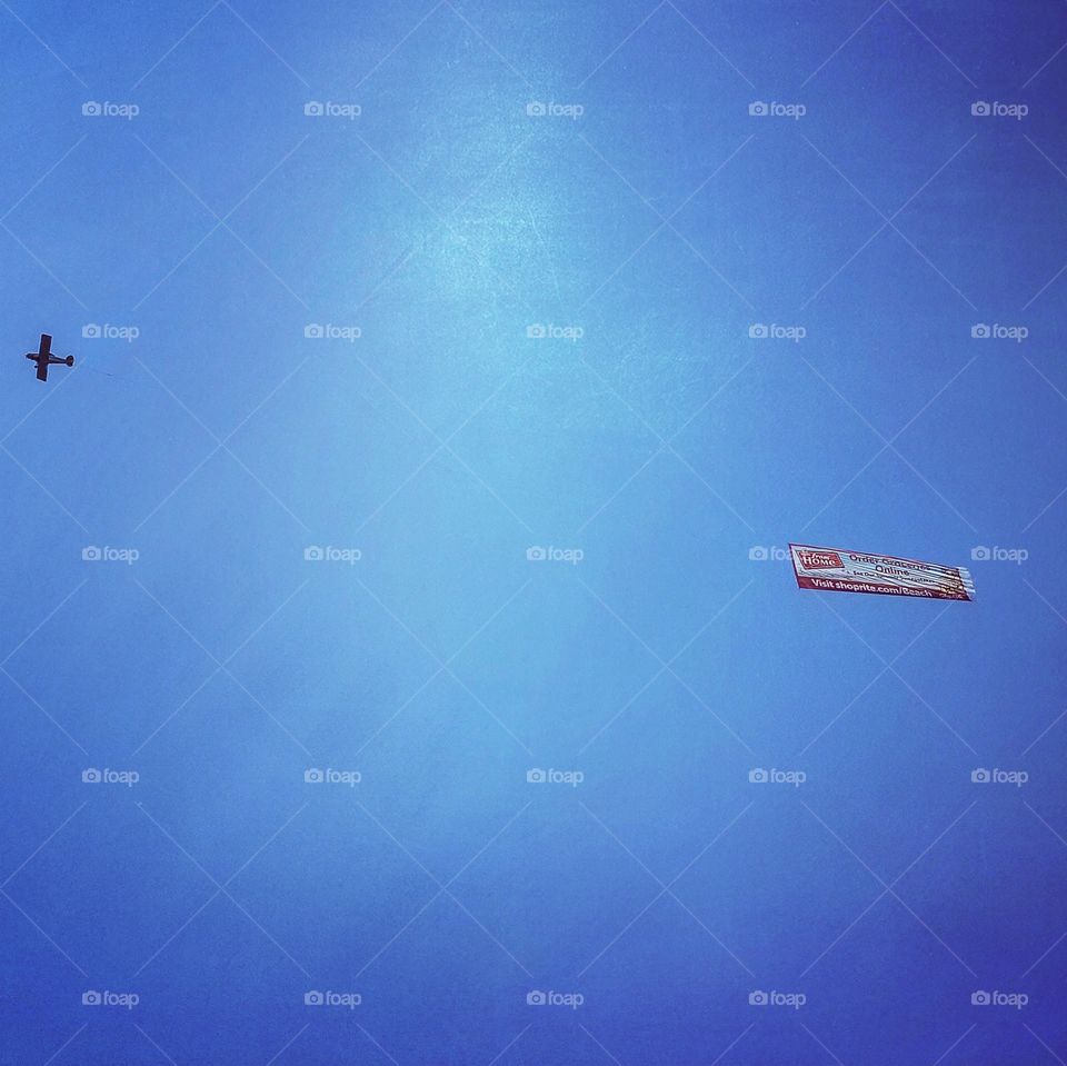 Plane with an advertisement