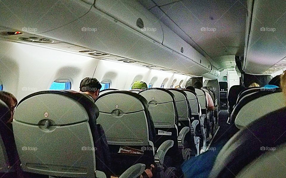 people inside of a plane