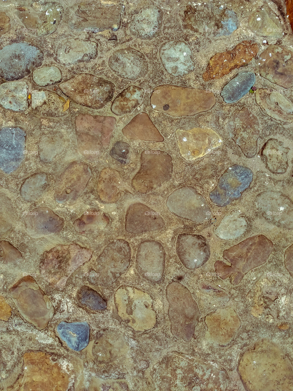 Stones like a texture on the floor