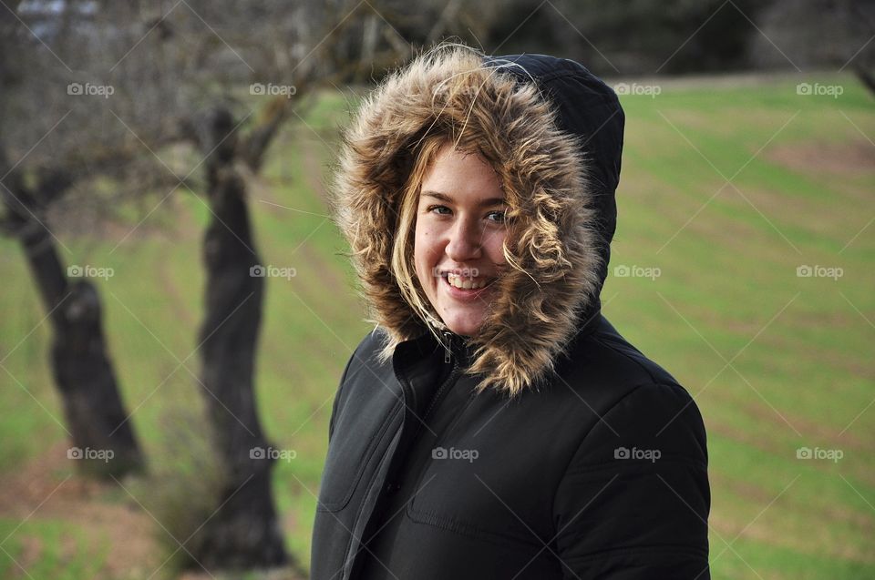 girl on a cold day