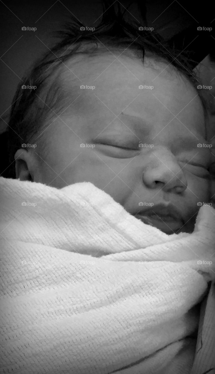 closeup newborn