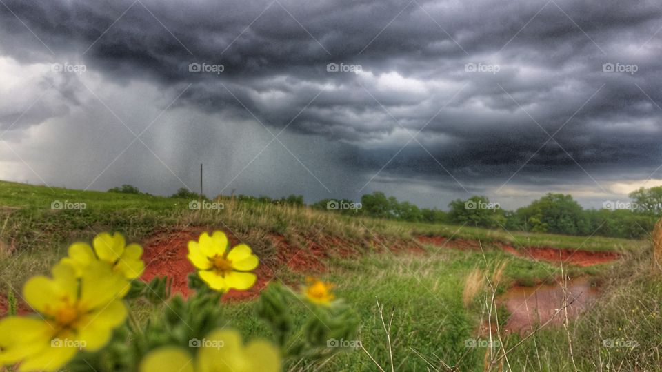 Thunderstorm on the prairie 