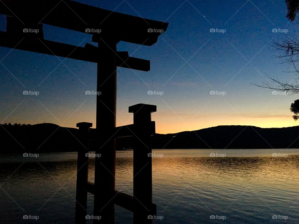 Hakone Shrine Sunset