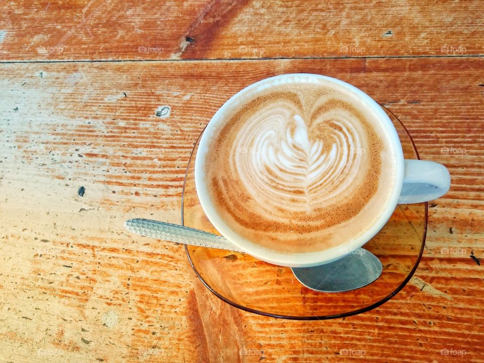 Heart shaped coffee ☕