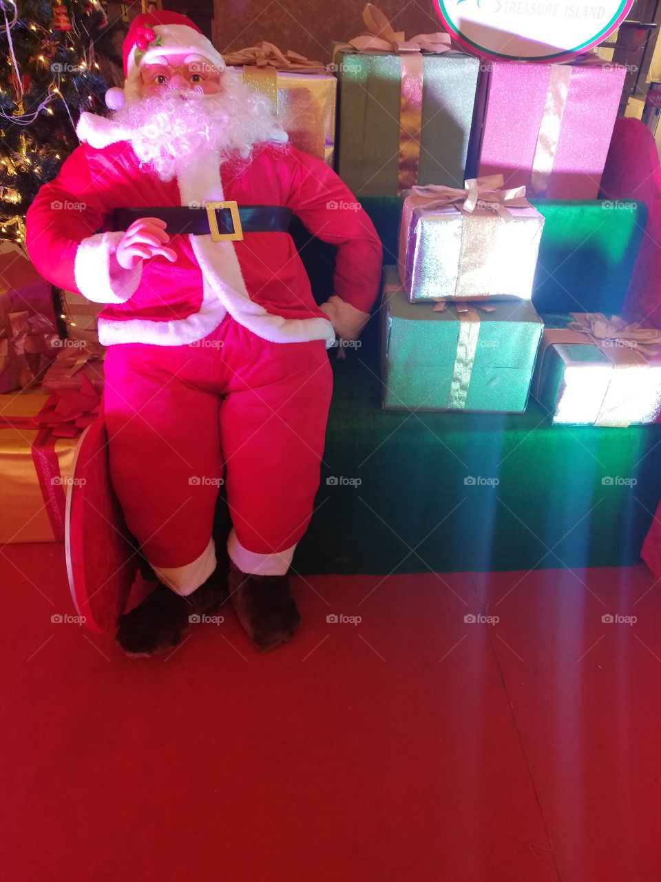 Santa waiting to welcome Christmas