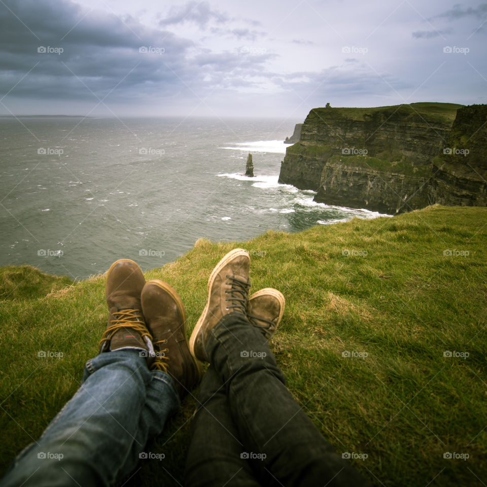 A beautiful landscape of Moher cliffs in Ireland