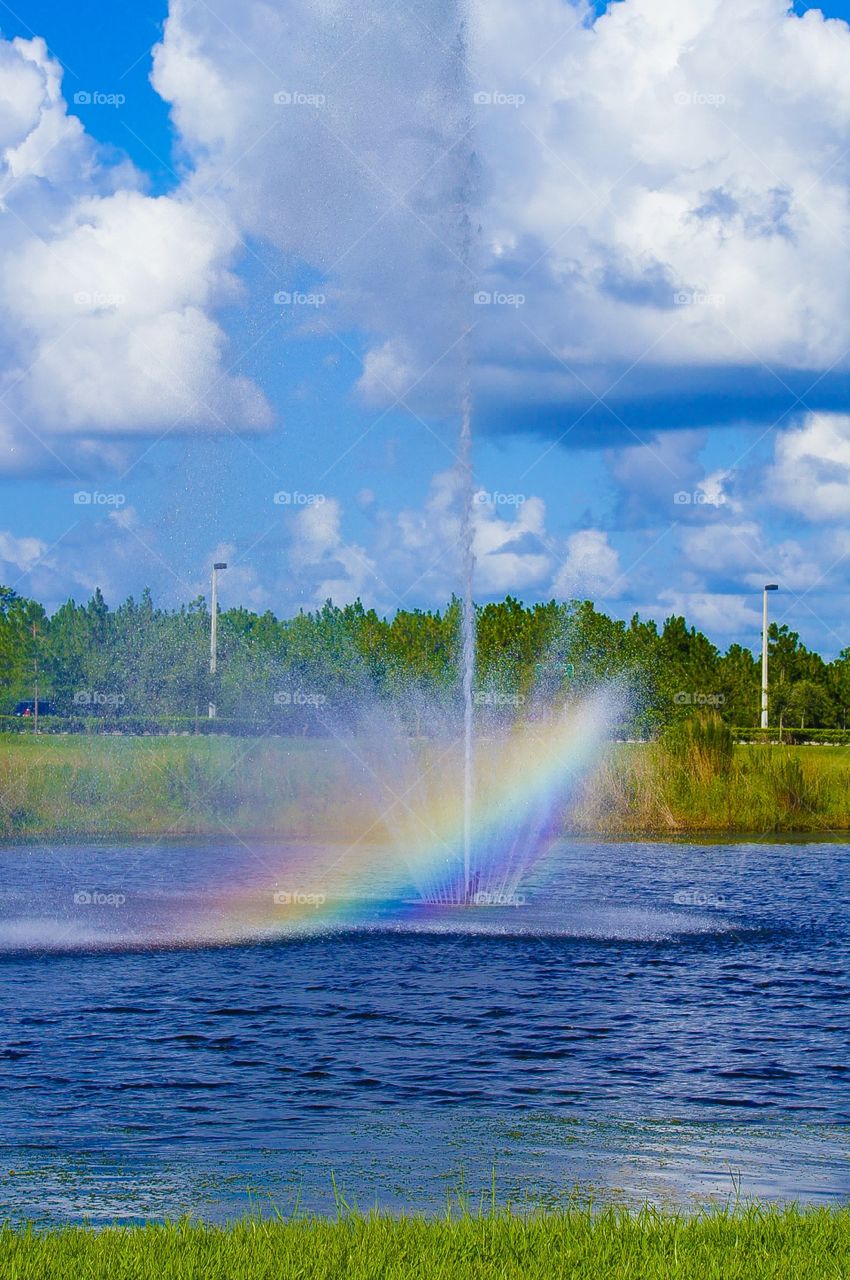 Rainbow In Lake