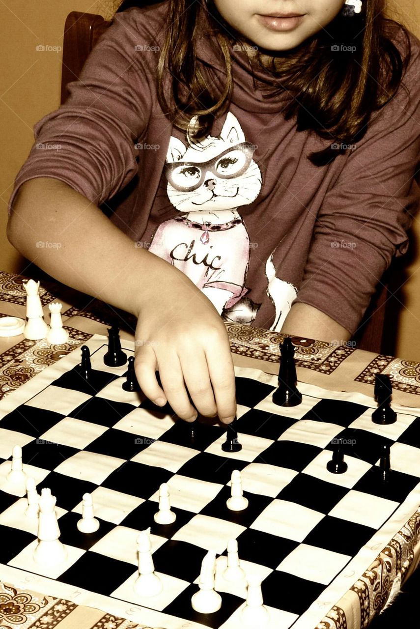 small chess player
