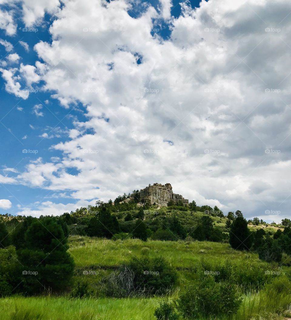 Pulpit Rock Open Preserve in Colorado Springs on a Beautiful Summer day. 