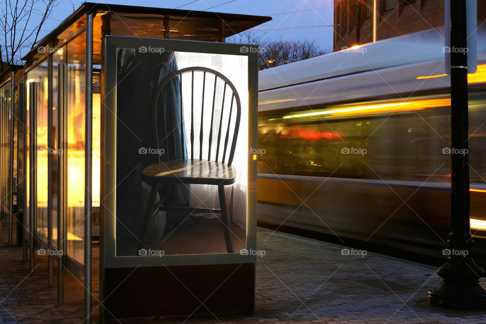 Chair reflection with a filter 