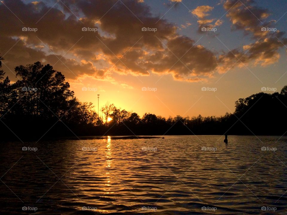 Sunset on the pond