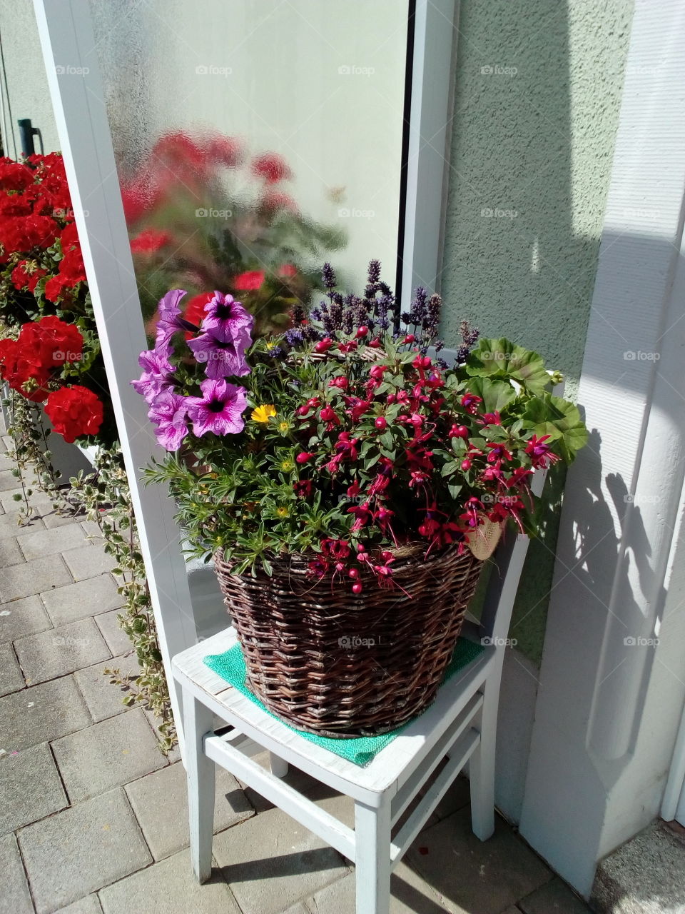 beautiful flowers for the door