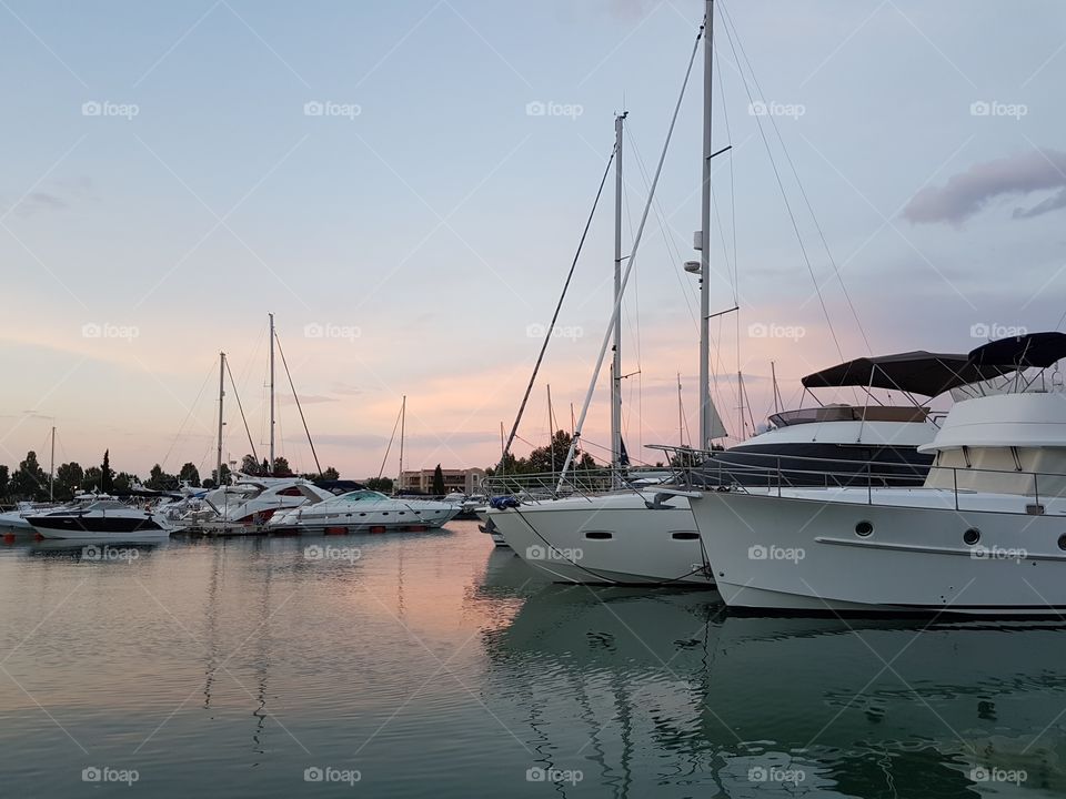 ships in the marina