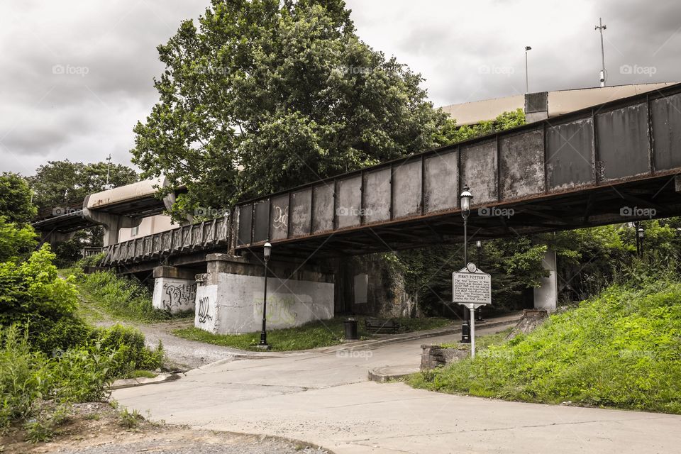 Gloomy day in Morgantown, WV, USA. 