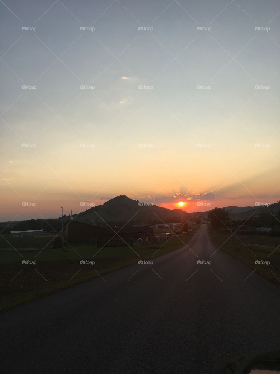 Landscape, Sunset, Road, No Person, Travel