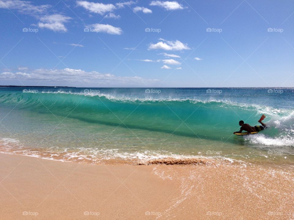 Surfing the ocean blue