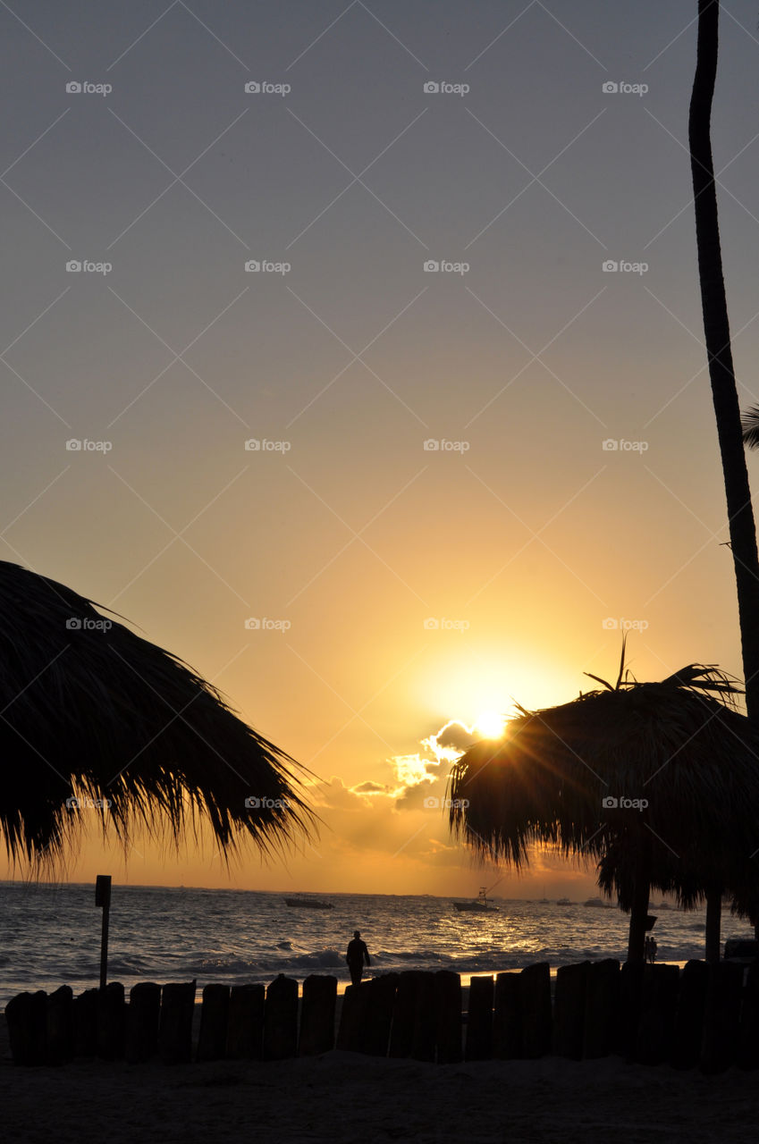 beach silhouettes