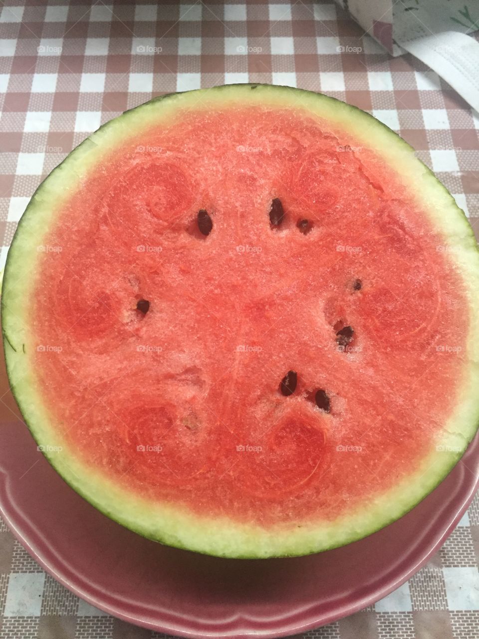 Mom bought watermelon 