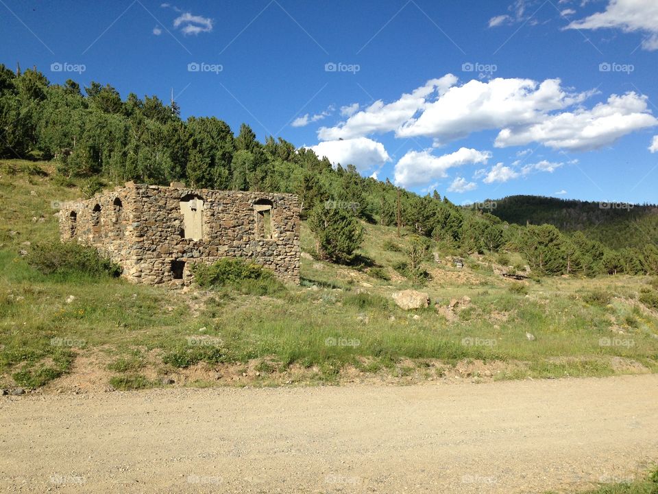 Ruins in the ghost town of Caribou