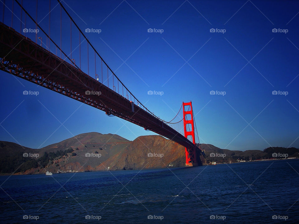 san francisco sky blue bridge by analia