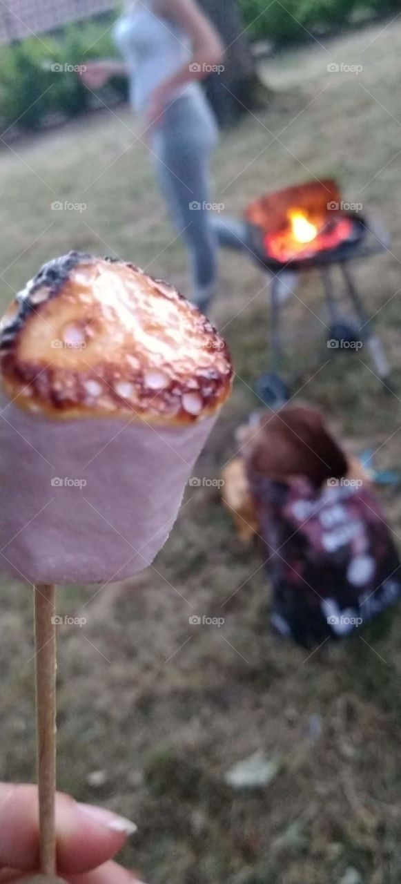 guimauve grillée barbecue sucrée