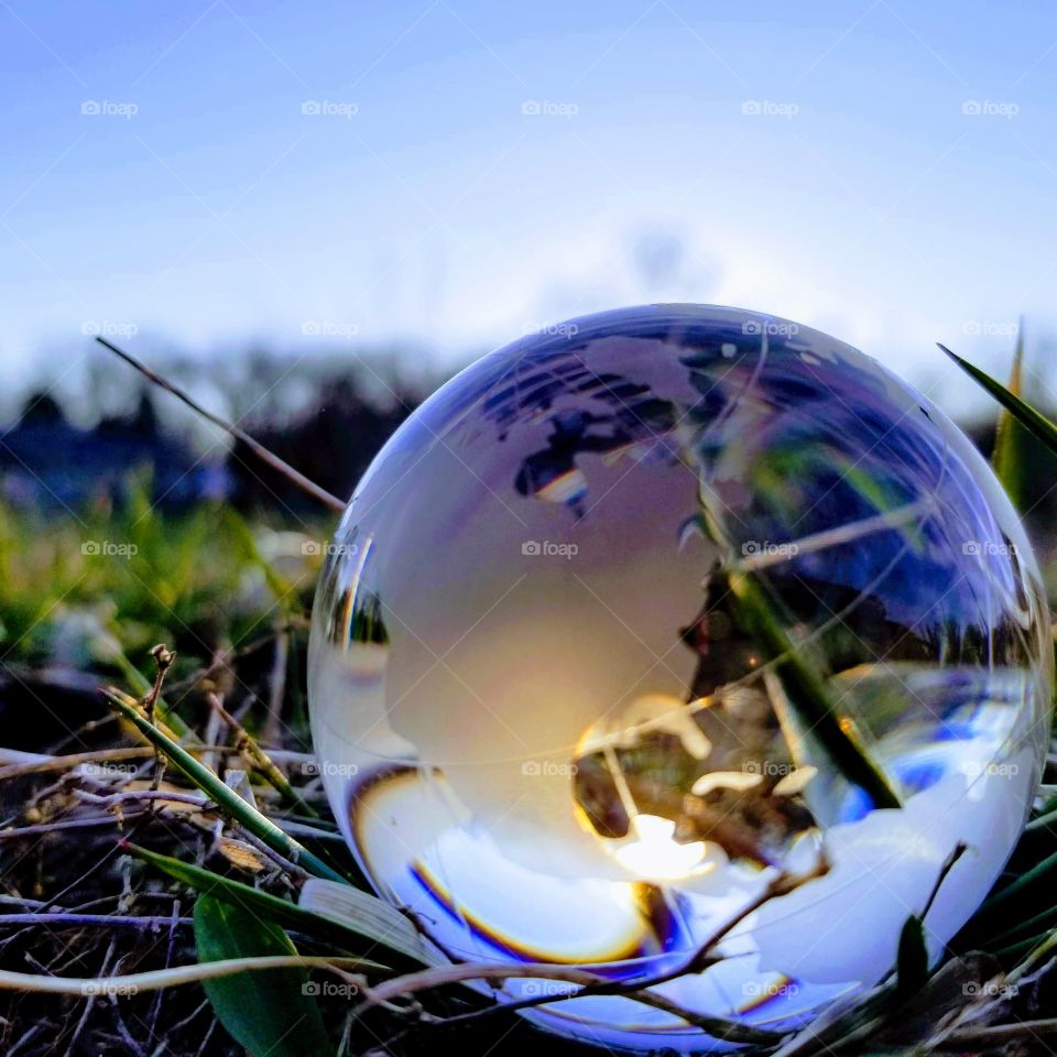 beautiful crystal globe
