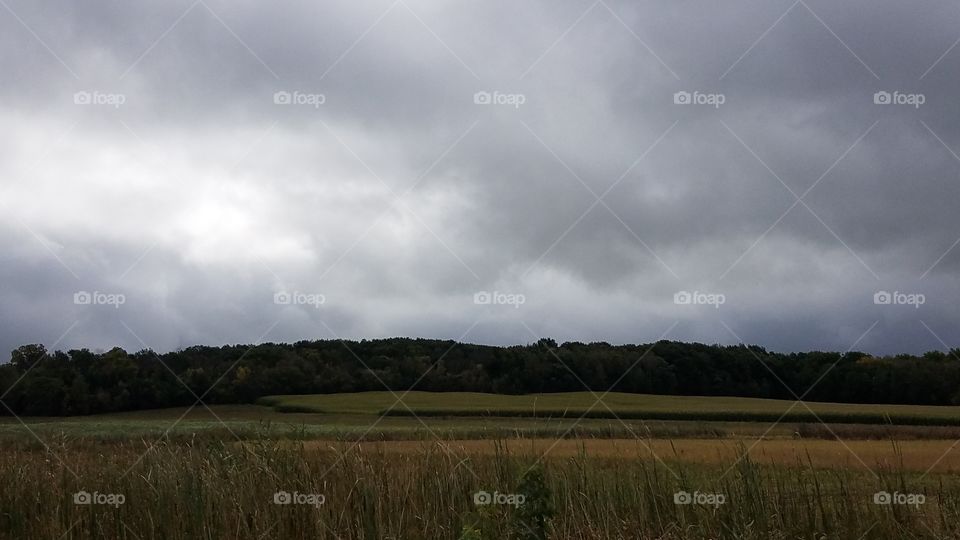 Stormy fall day