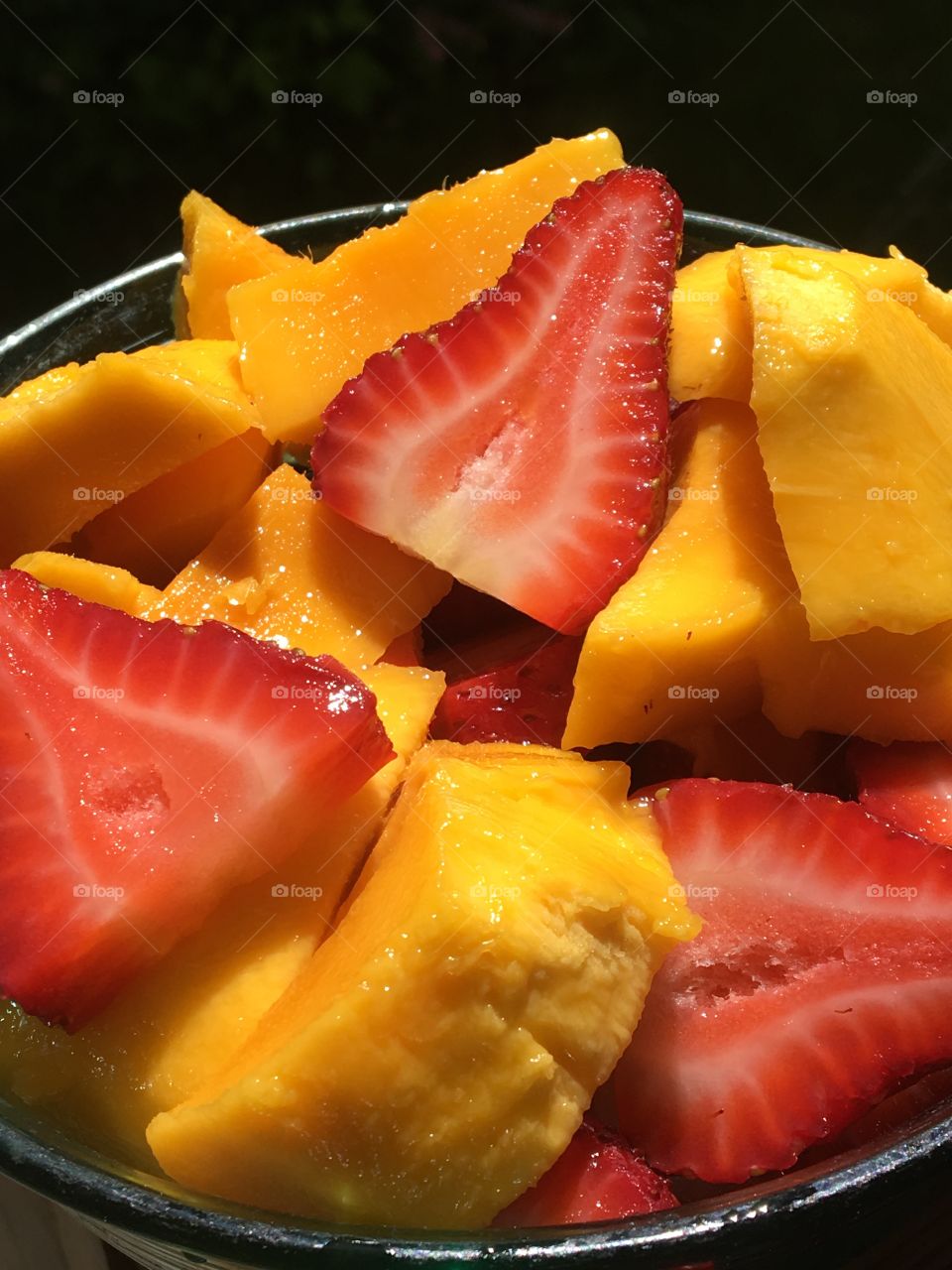 Strawberries & mango - fruit bowl