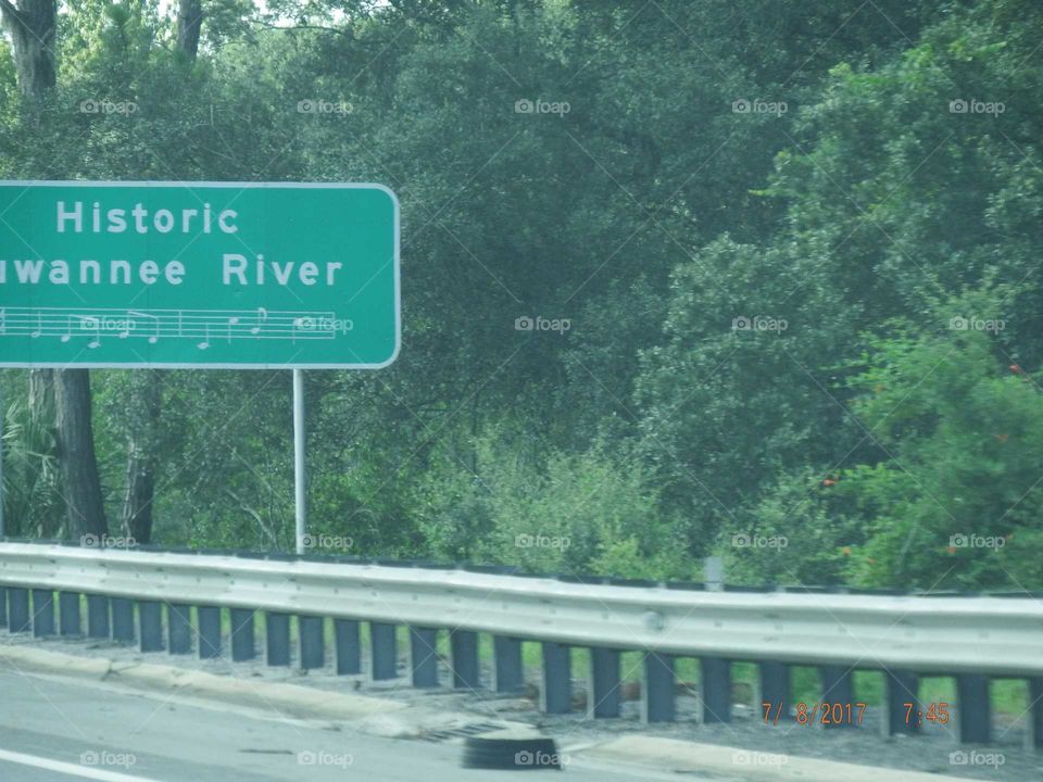 Historic Suwannee River sign