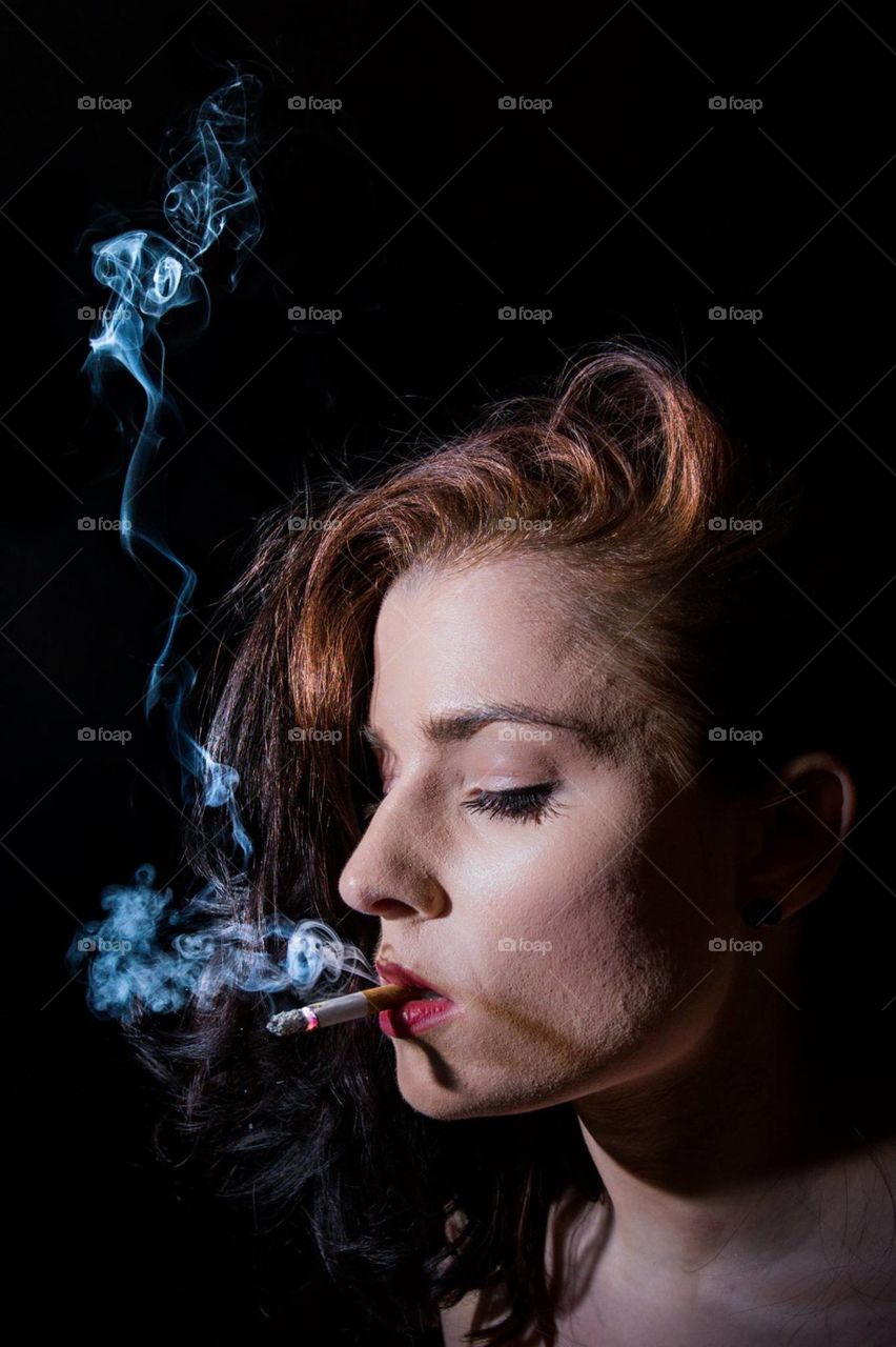 SmokeModell. My sister and I had some fun with Smoke-portraits,one of them ended up like this!