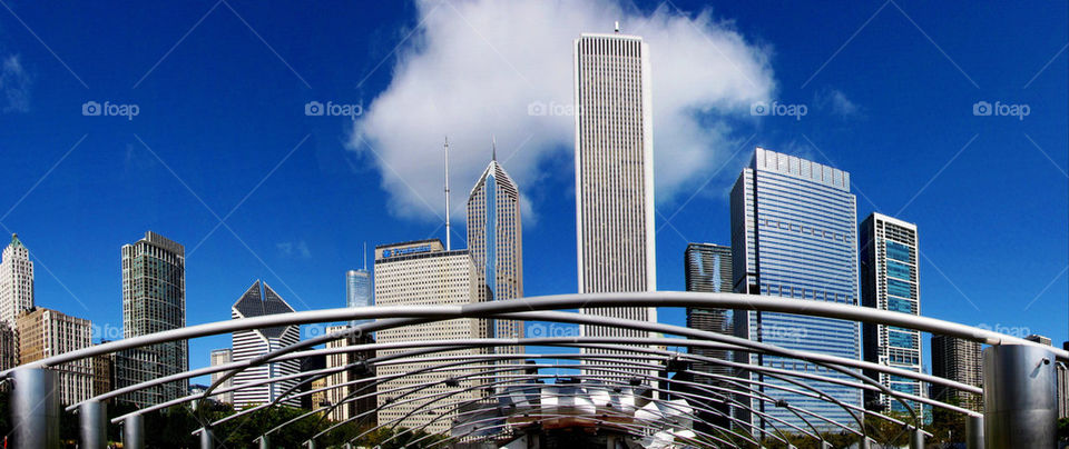 buildings skyline chicago cityscape by landon