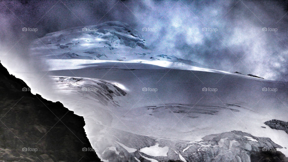 View of cayambe volcano