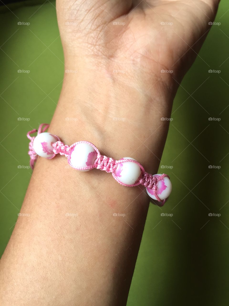 A bracelet made by my cousin. I find it cute and simple