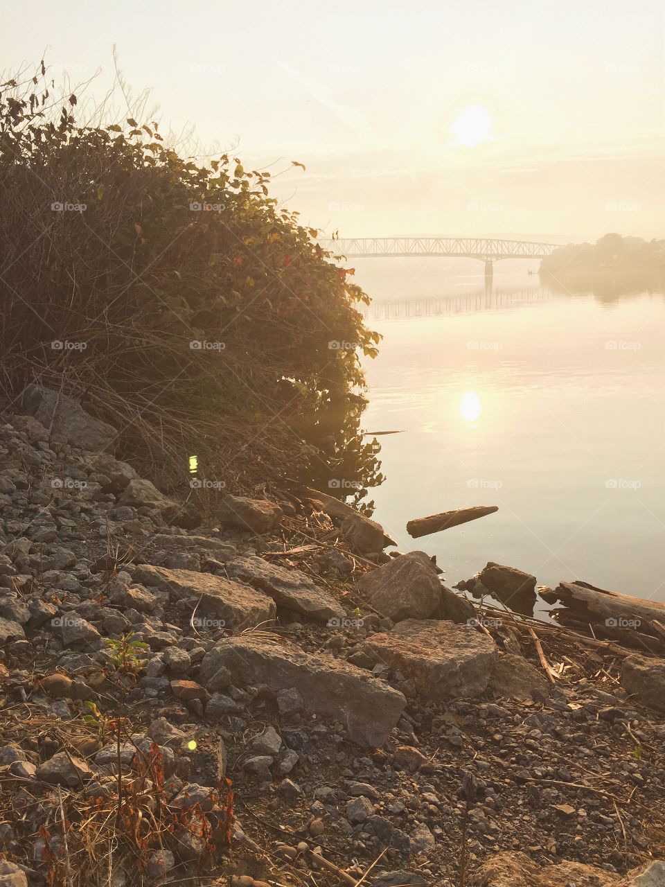 Sun drenched shore. Capturing that beautiful moment when the suns soaks every inch of the world around me. 