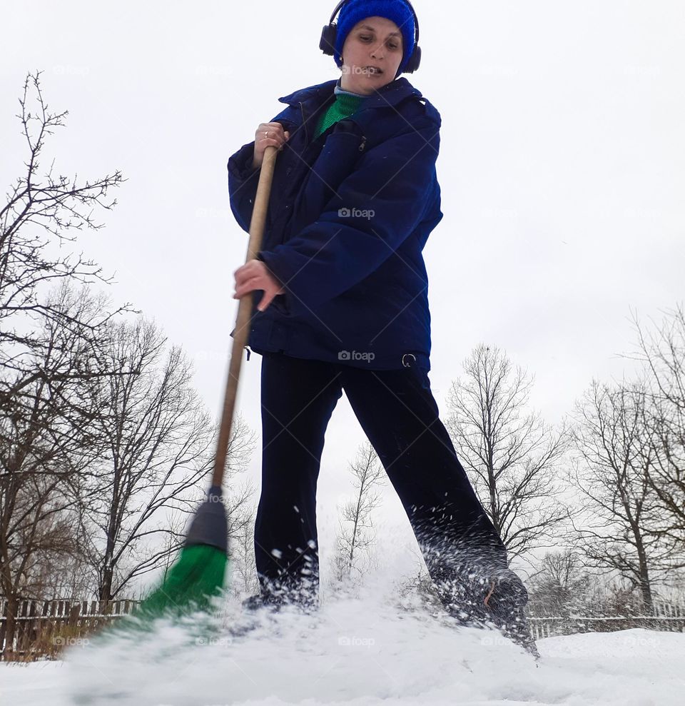 Snow removal from the road